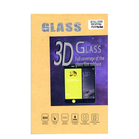 Προστατευτικό Τζάμι Οθονης Plus One 3D Για iPhone 6+ / 6S+ Μαυρο