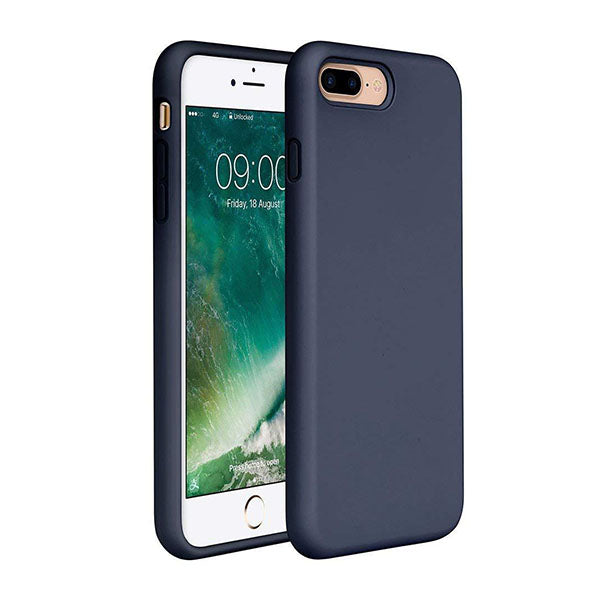 Θηκη Liquid Silicone για Apple iPhone 7+/8+ Σκουρο Μπλε