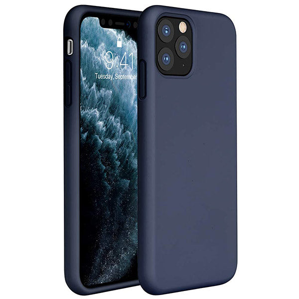 Θηκη Liquid Silicone για Apple iPhone 11 Pro Max Σκουρο Μπλε