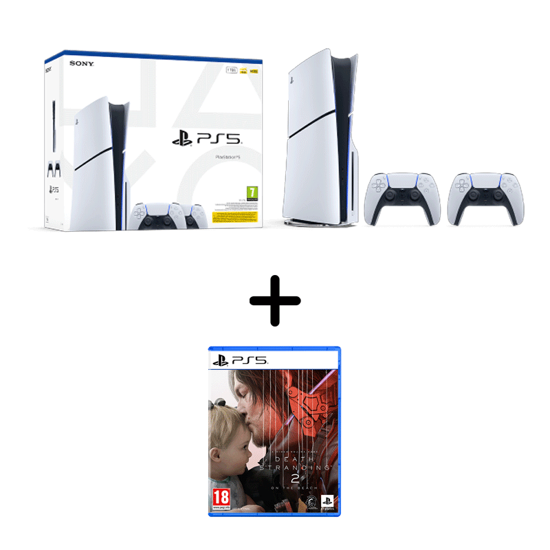 Sony PlayStation 5 Standard Edition & DualSense Bundle + Death Stranding 2: On The Beach (PS5)
