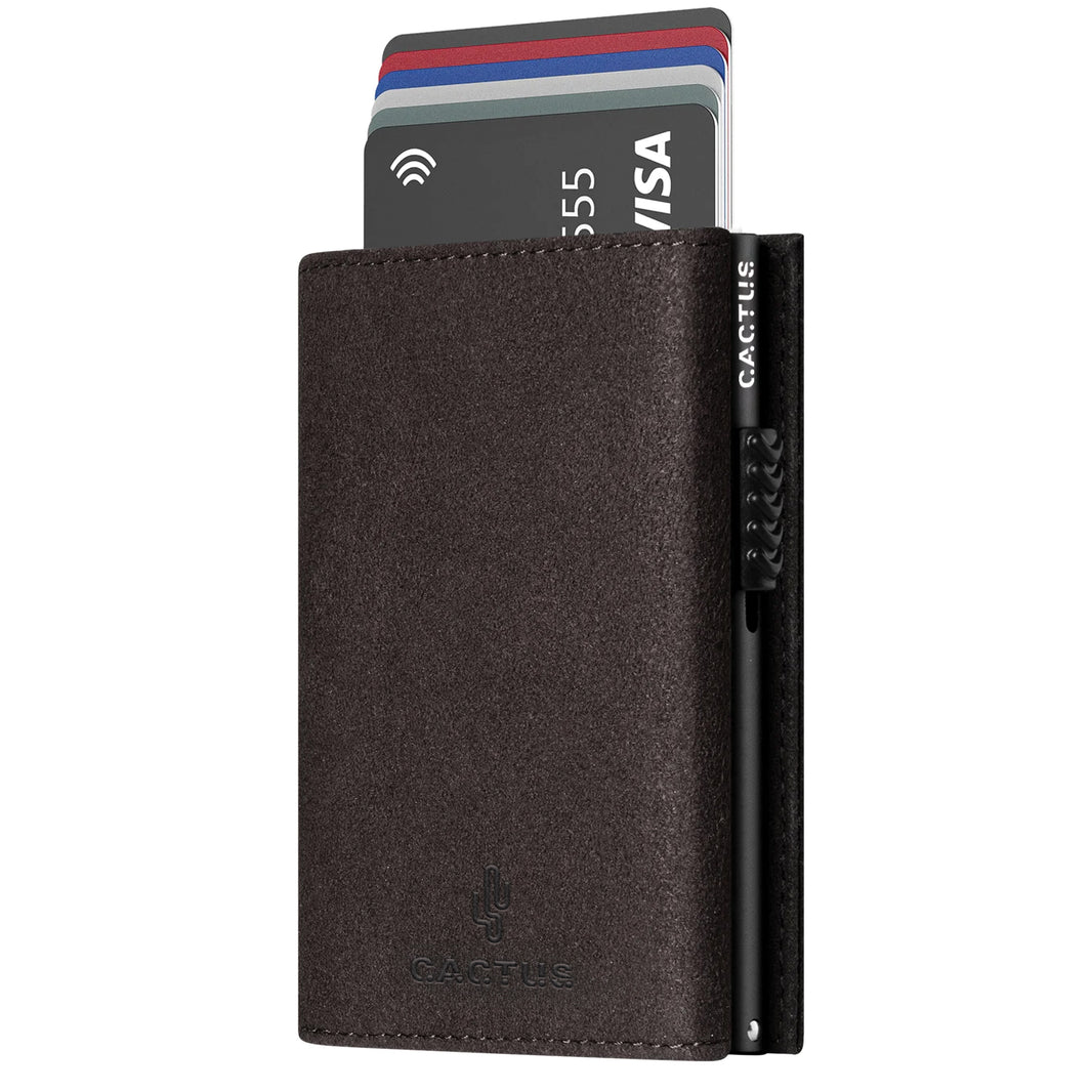 Premium Πορτοφόλι Alcantara 3πλο με καρτοθήκη RFID