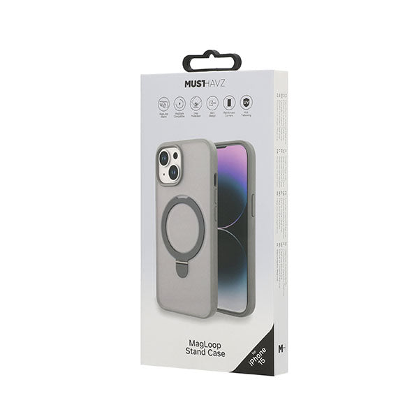 Θηκη Musthavz MagLoop Με MagSafe και Stand Για Apple iPhone 15 Γκρι