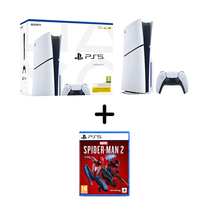 Sony PlayStation 5 BluRay Slim Edition + Marvel's Spider-Man 2 Standard Ed (PS5)
