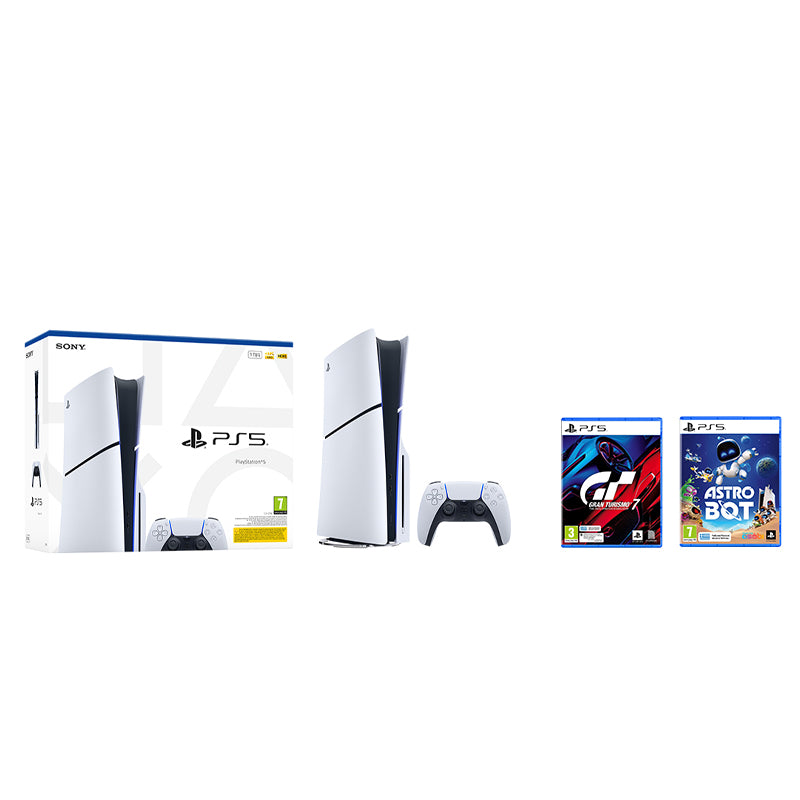 Sony PlayStation 5 BluRay Slim Edition + ASTRO BOT + Gran Turismo 7 Standard Edition