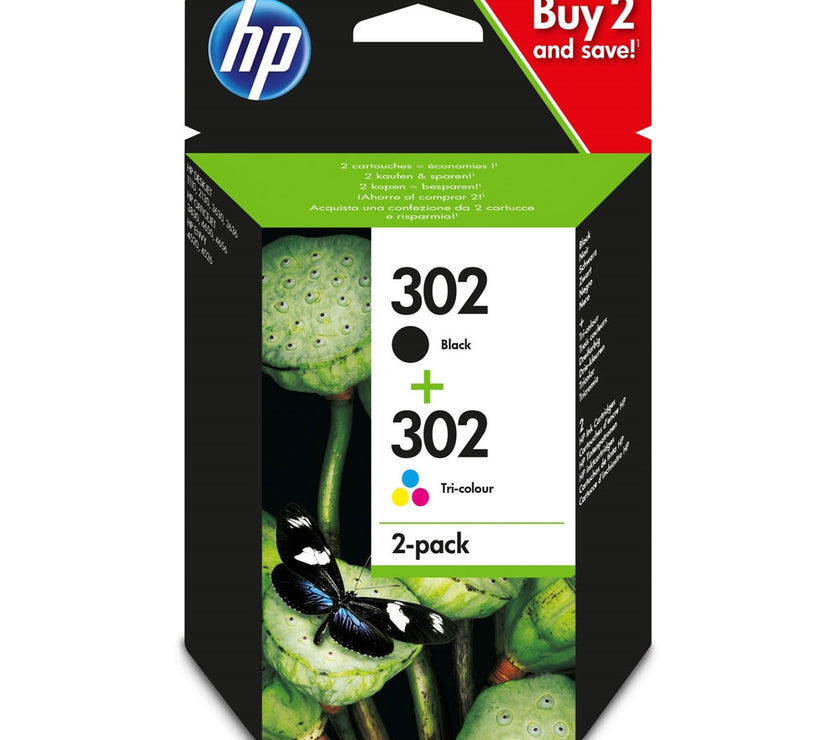 HP Μελάνι Inkjet No.302 Black & Colour 2-Pack (X4D37AE) (HPX4D37AE)