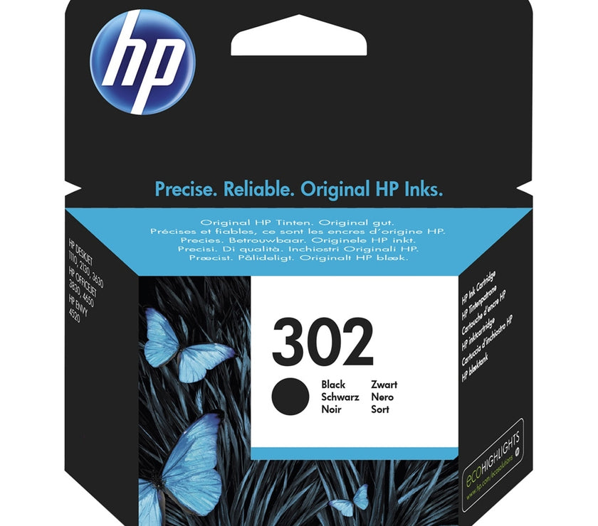 HP Μελάνι Inkjet No.302 Black (F6U66AE) (HPF6U66AE)