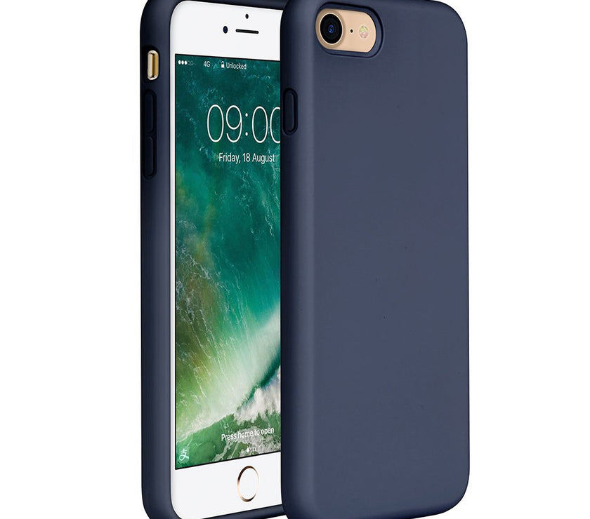 Θηκη Liquid Silicone για Apple iPhone 6+ / 6s+ Σκουρο Μπλε