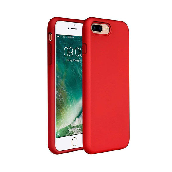 Θηκη Liquid Silicone για Apple iPhone 7+/8+ Κοκκινη