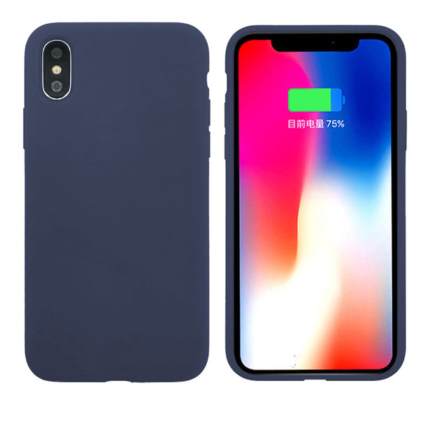 Θηκη Liquid Silicone για Apple iPhone Xs Max Σκουρο Μπλε