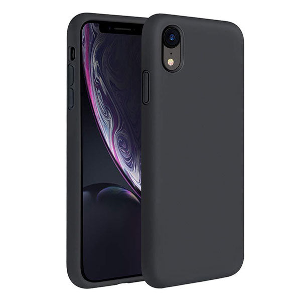 Θηκη Liquid Silicone για Apple iPhone XR Μαυρη