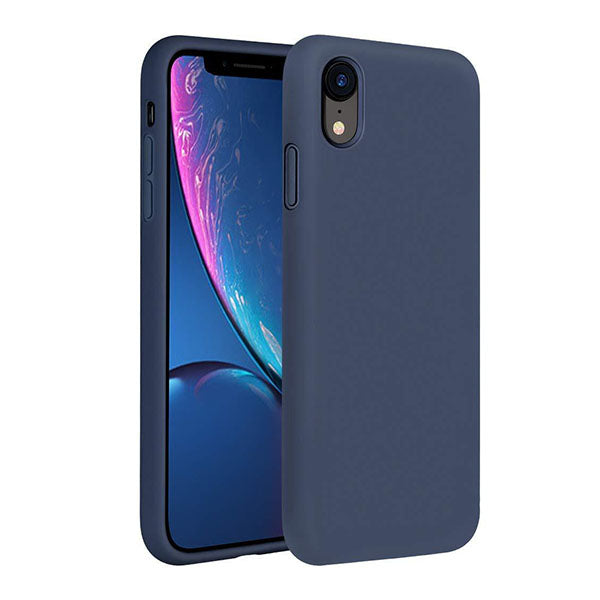 Θηκη Liquid Silicone για Apple iPhone XR Σκουρο Μπλε