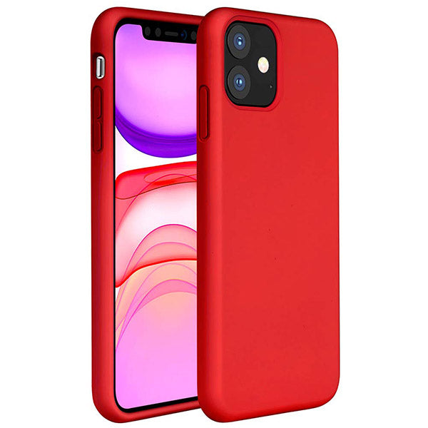Θηκη Liquid Silicone για Apple iPhone 11 Κοκκινη