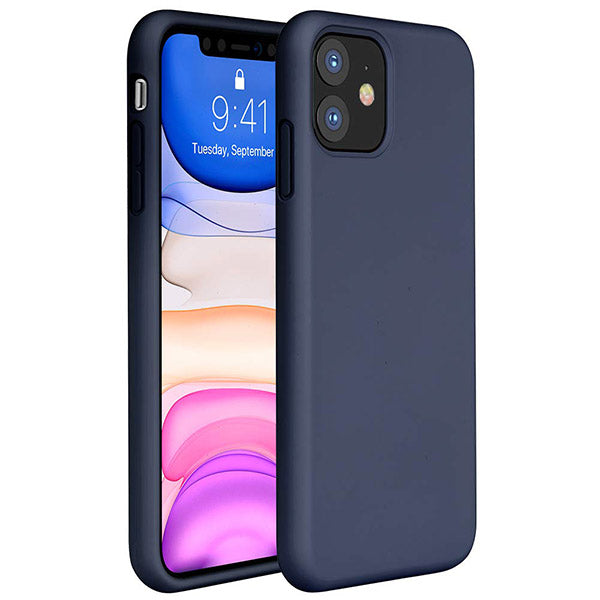 Θηκη Liquid Silicone για Apple iPhone 11 Σκουρο Μπλε