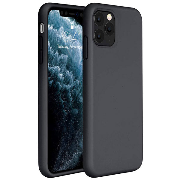 Θηκη Liquid Silicone για Apple iPhone 11 Pro Max Μαυρη