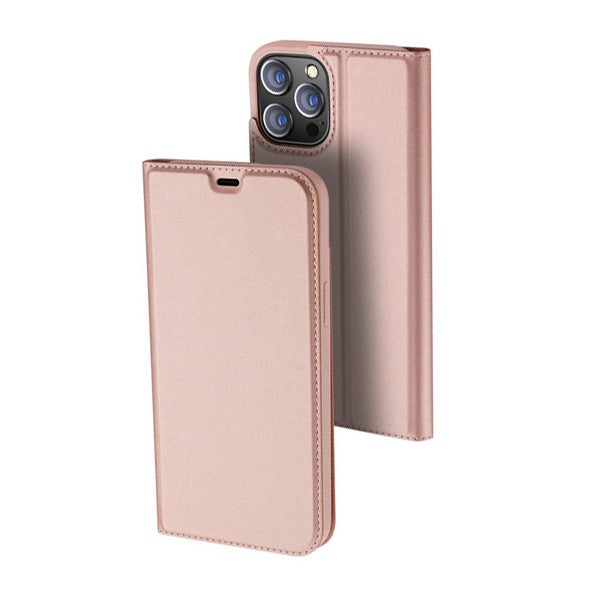 Θηκη Book DD Skin Pro Για Apple iPhone 12 Pro Max Ροζ Χρυση