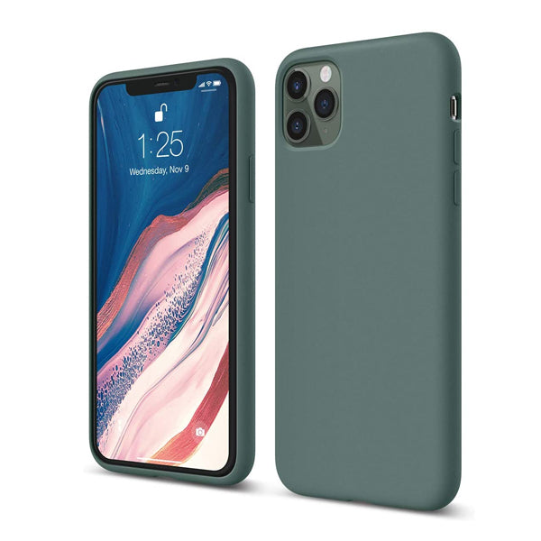 Θηκη Liquid Silicone για Apple iPhone 11 Pro Max Πρασινη