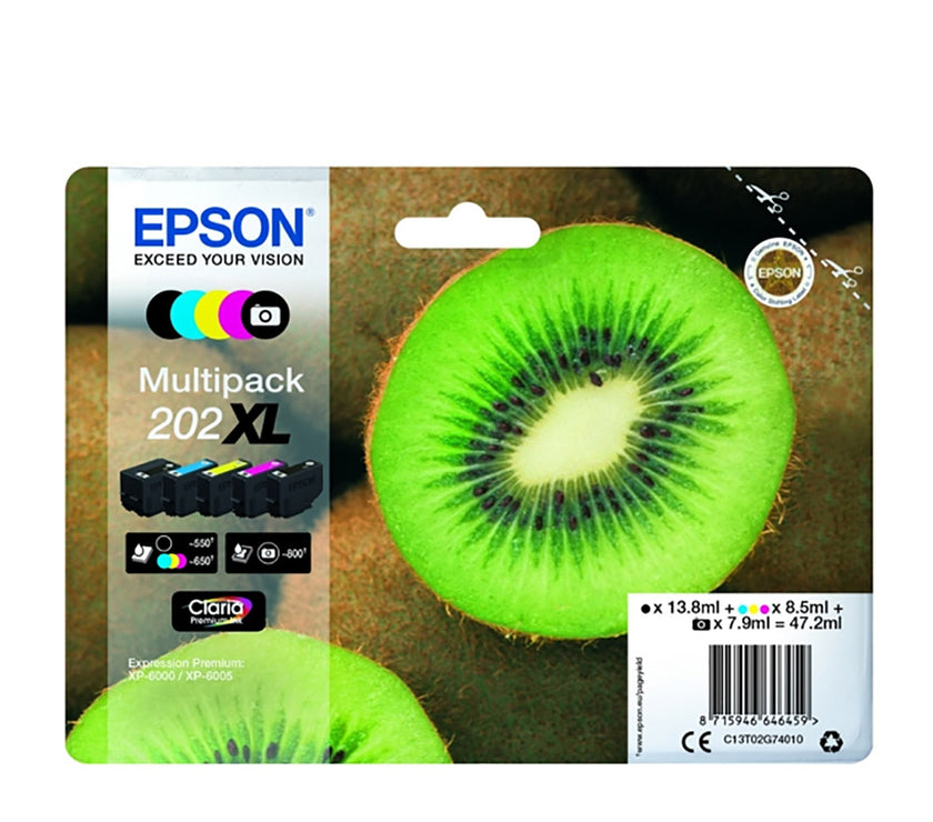 Epson Μελάνι Inkjet 202XL Multipack (C13T02G74010) (EPST02G740)