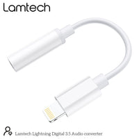 LAMTECH LIGHTNING ADAPTER CABLE AUDIO JACK 3,5MM WHITE