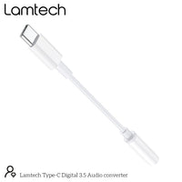 LAMTECH TYPE-C ADAPTER CABLE AUDIO JACK 3,5MM WHITE