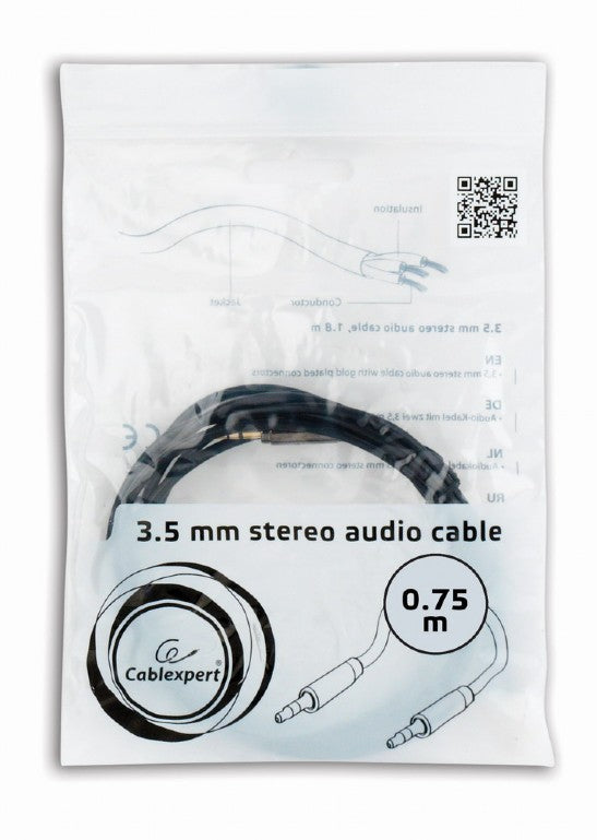 CABLEXPERT 3,5MM STEREO AUDIO CABLE 0,75M