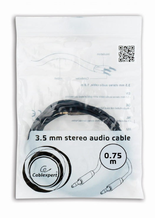 CABLEXPERT 3,5MM STEREO AUDIO CABLE 0,75M