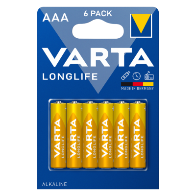VARTA 4103 συσκ.6 AΛΚΑΛΙΚΗ LONGLIFE AAA (4+2)
