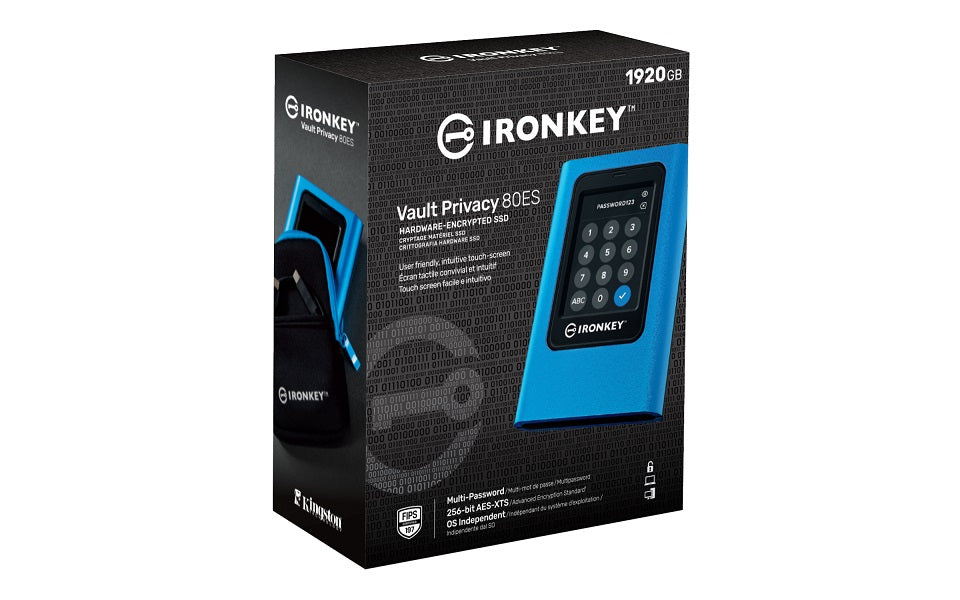 KINGSTON EXTERNAL SSD IronKey Vault Privacy 80, IKVP80ES/1920G, 1920GB USB 3.2 Gen 1, TYPE C