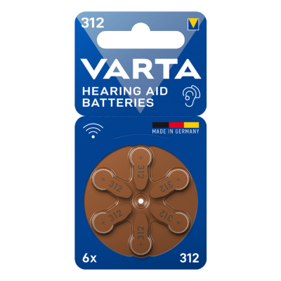 VARTA 24607 Μπαταρίες Ακουστικών Βαρηκοΐας 312 συσκ 6