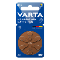 VARTA 24607 Μπαταρίες Ακουστικών Βαρηκοΐας 312 συσκ 6