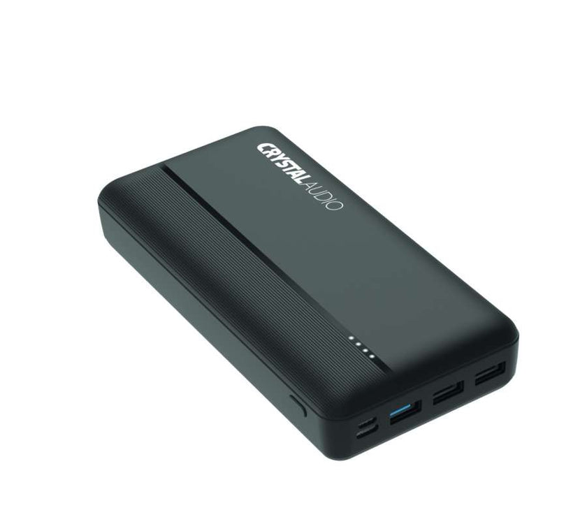 CRYSTAL AUDIO PBK6K POWER BANK 30K mAh PD DUAL BLACK