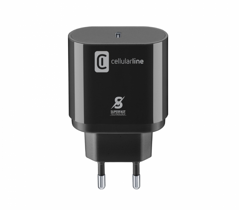 CELLULAR LINE 367182 Φορτιστής Σπιτιού για Samsung με Θύρα Type-C 25W Μαύρος