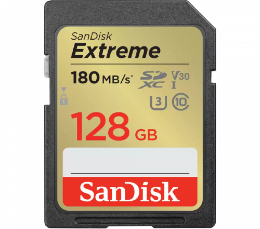 SanDisk Extreme 128GB SDXC UHS-I + 1 year RescuePRO Deluxe