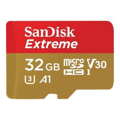 SanDisk Extreme microSDHC + SD Adapter 100MB/s V30 UHS-I U3 A1