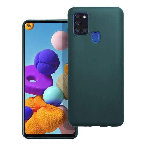 Θηκη Matt Σιλικονης Για Samsung Galaxy A21s Πρασινη