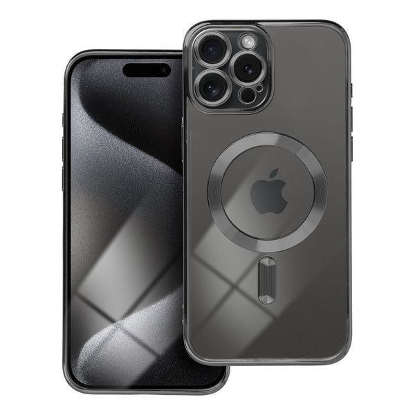 Θηκη Electro Με MagSafe & Τζαμι Καμερας Για Apple Iphone 15 Pro Max Μαυρη