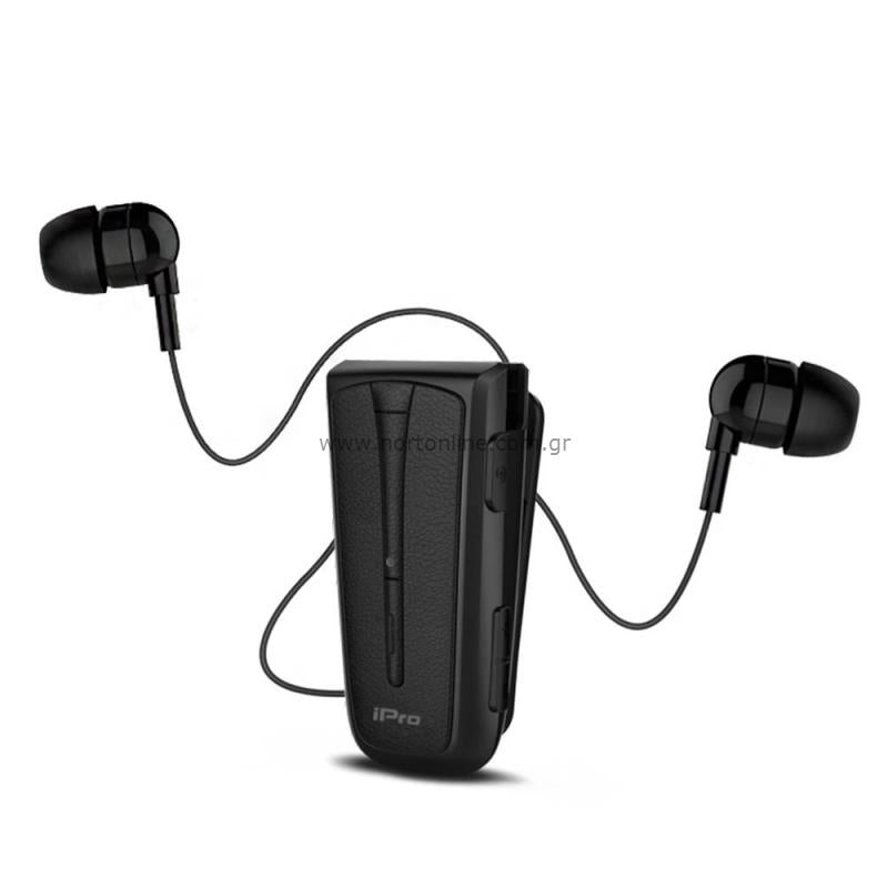 Στερεοφωνικό Ακουστικό Bluetooth iPro RH219s Retractable με Δόνηση