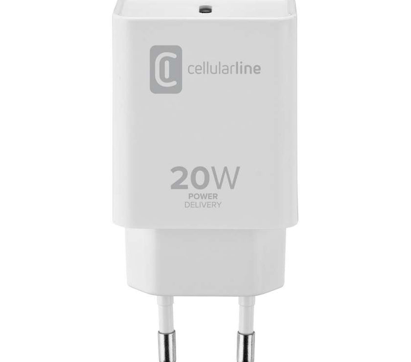 CELLULAR LINE 398353 Φορτιστής Σπιτιού για Apple με Θύρα Type-C 20W Λευκός