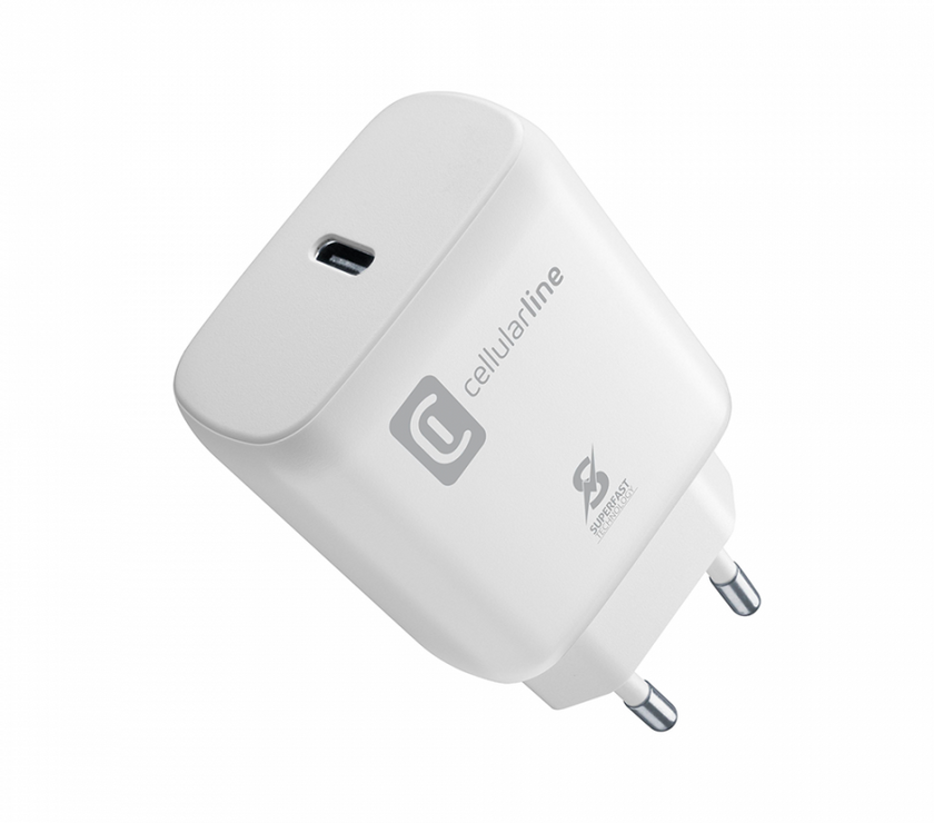 CELLULAR LINE 444180 Φορτιστής Σπιτιού για Samsung με Θύρα Type-C 25W Λευκός