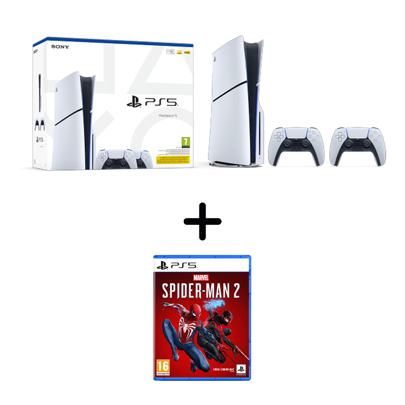 Sony PlayStation 5 Standard Edition & DualSense Bundle + Marvel's Spider-Man 2 Standard Ed (PS5)