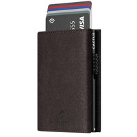 Premium Πορτοφόλι Alcantara 3πλο με καρτοθήκη RFID