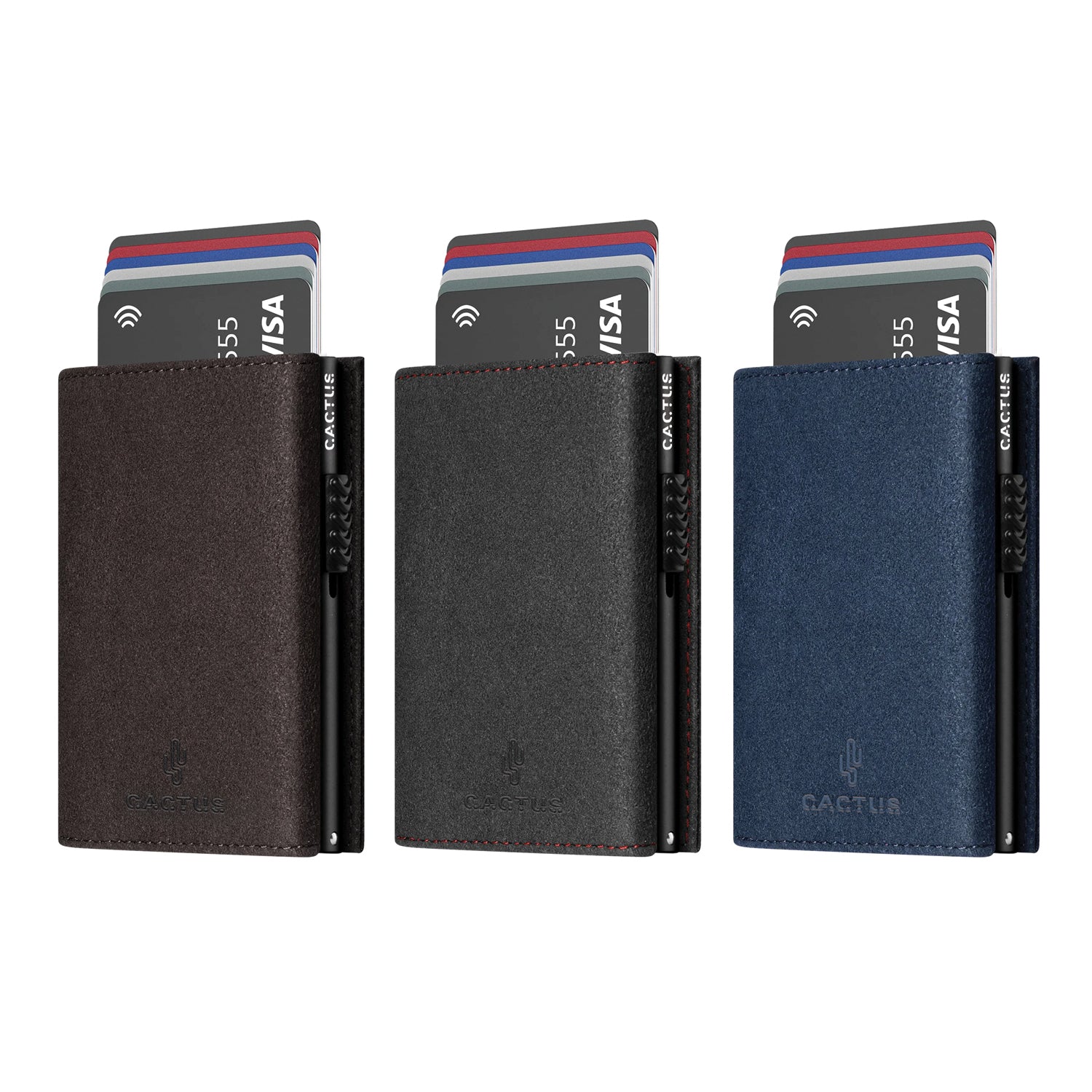 Premium Πορτοφόλι Alcantara 3πλο με καρτοθήκη RFID