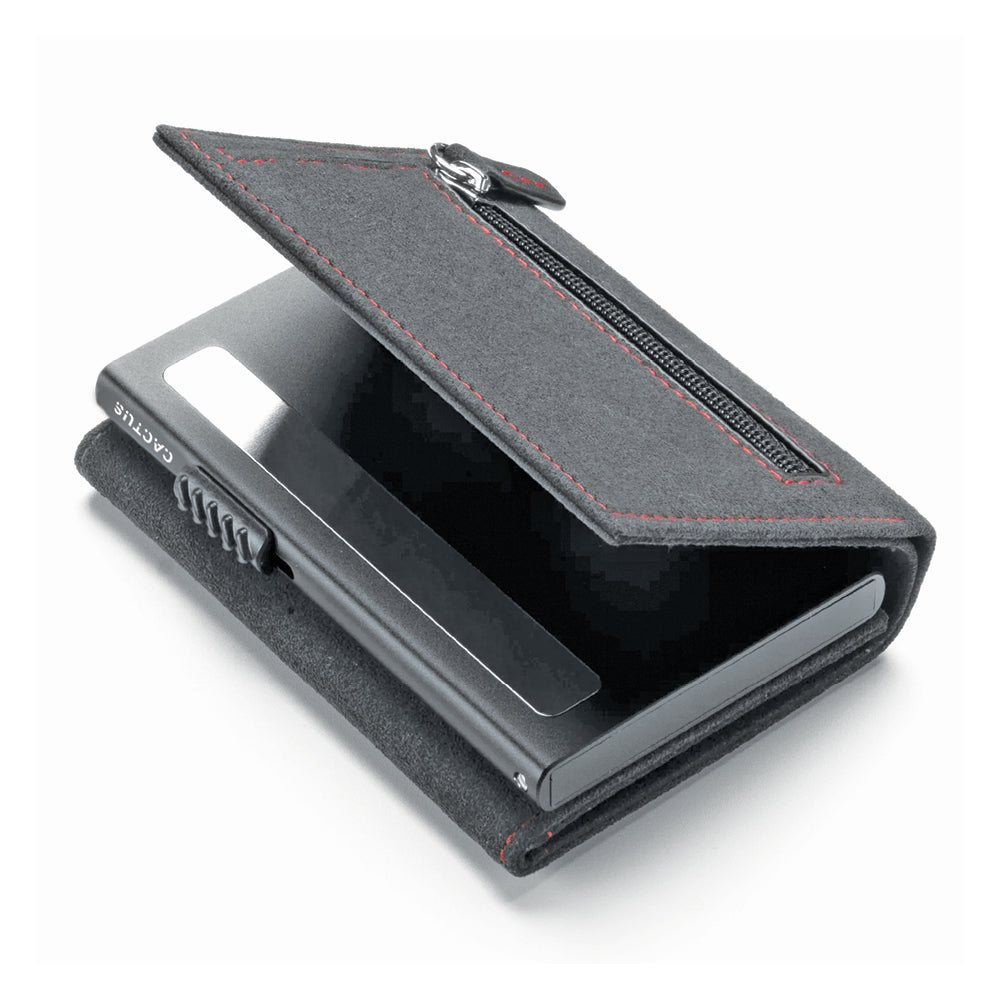 Premium Πορτοφόλι Alcantara 3πλο με καρτοθήκη RFID