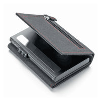 Premium Πορτοφόλι Alcantara 3πλο με καρτοθήκη RFID