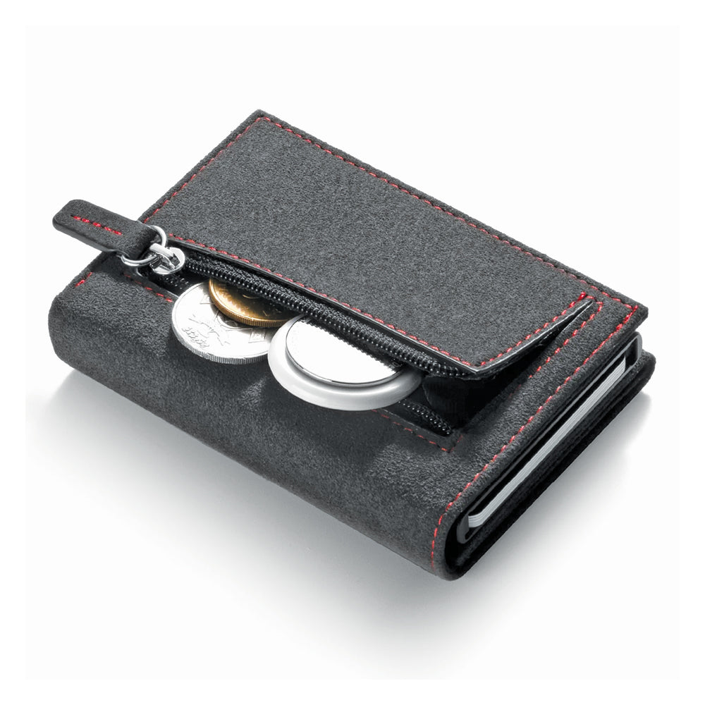 Premium Πορτοφόλι Alcantara 3πλο με καρτοθήκη RFID