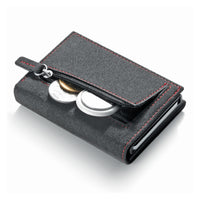 Premium Πορτοφόλι Alcantara 3πλο με καρτοθήκη RFID