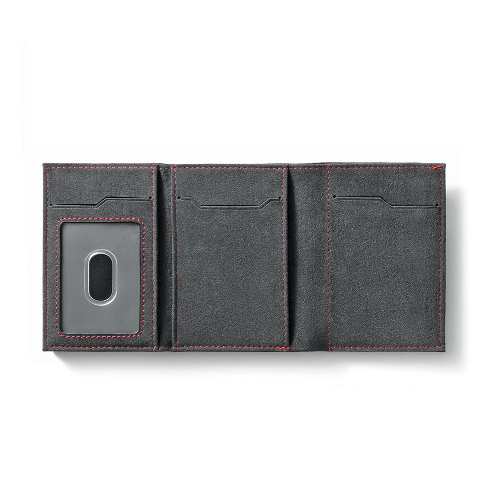 Premium Πορτοφόλι Alcantara 3πλο με καρτοθήκη RFID