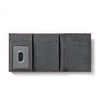 Premium Πορτοφόλι Alcantara 3πλο με καρτοθήκη RFID