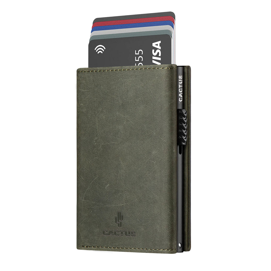 Πορτοφόλι Δερμάτινο Crazy Horse 3πλο με καρτοθήκη RFID