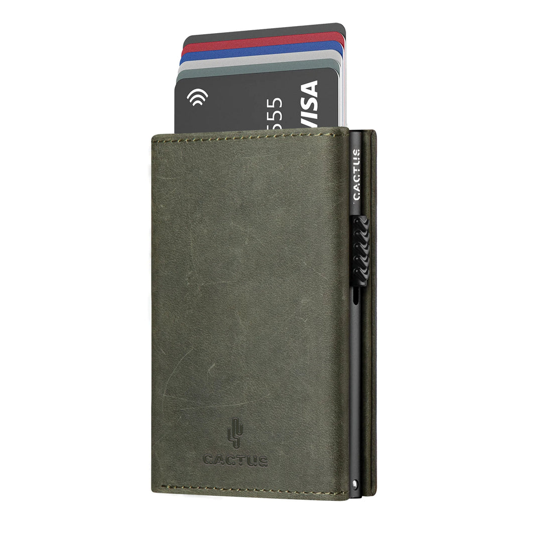 Πορτοφόλι Δερμάτινο Crazy Horse 3πλο με καρτοθήκη RFID