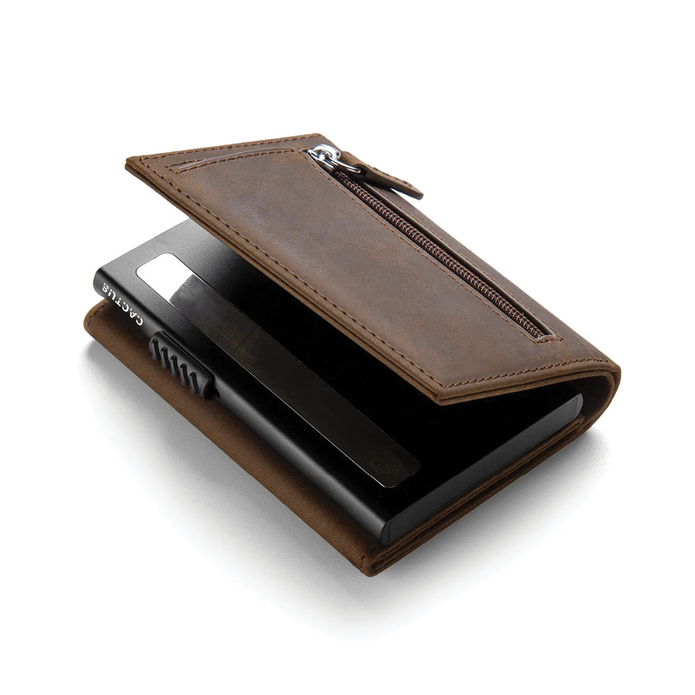 Πορτοφόλι Δερμάτινο Crazy Horse 3πλο με καρτοθήκη RFID